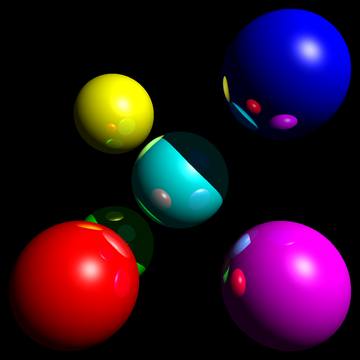Generated image through raytracing